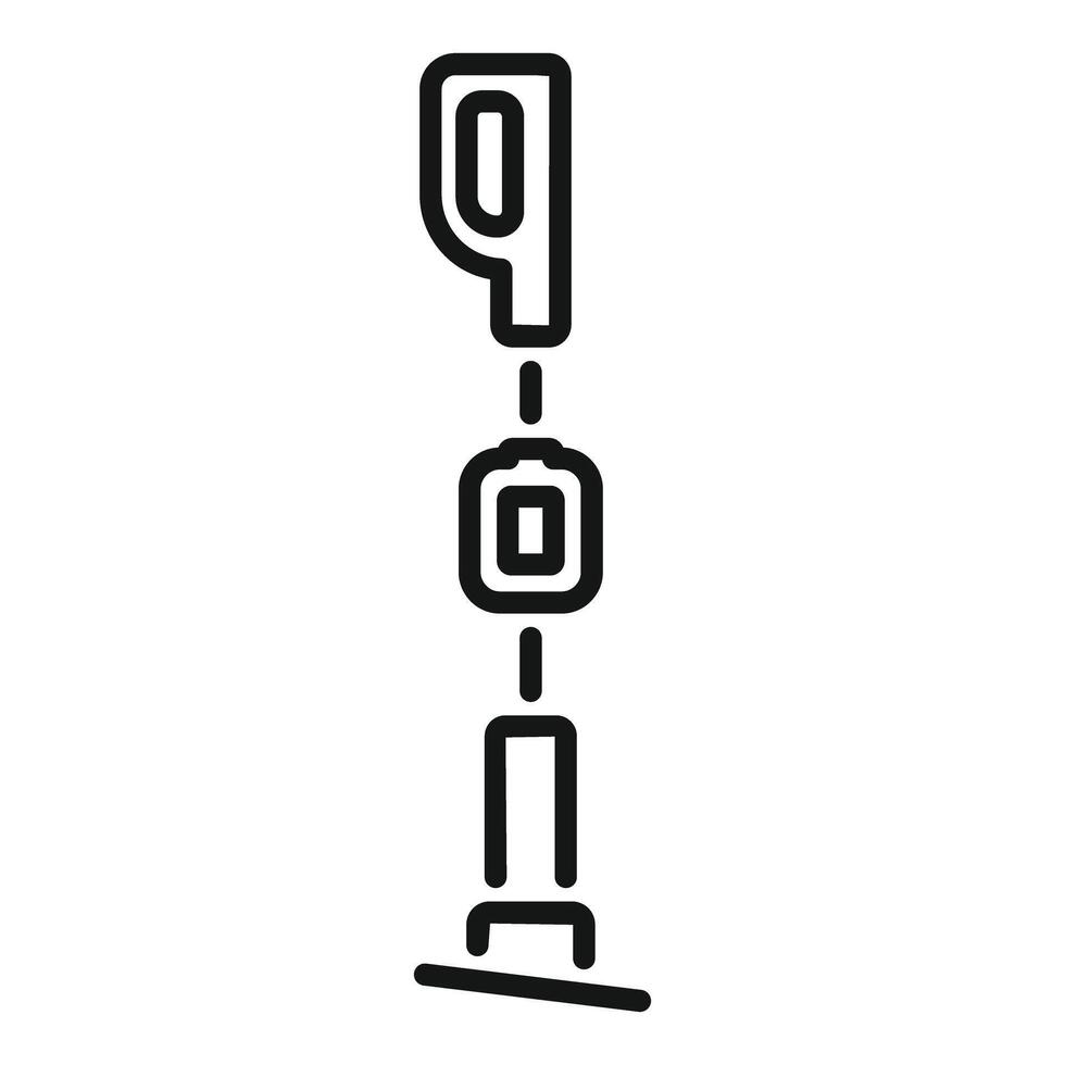 Black line art of a hand blender vector