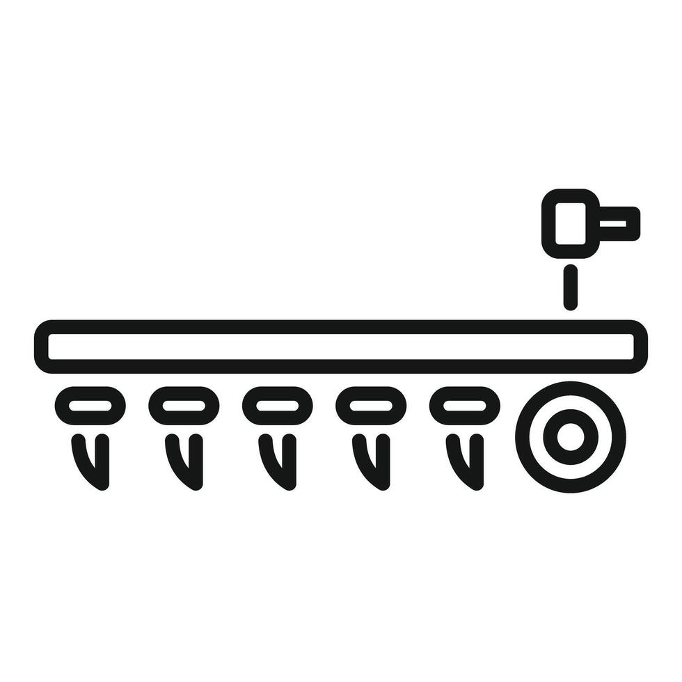 Simplified drip irrigation system icon vector