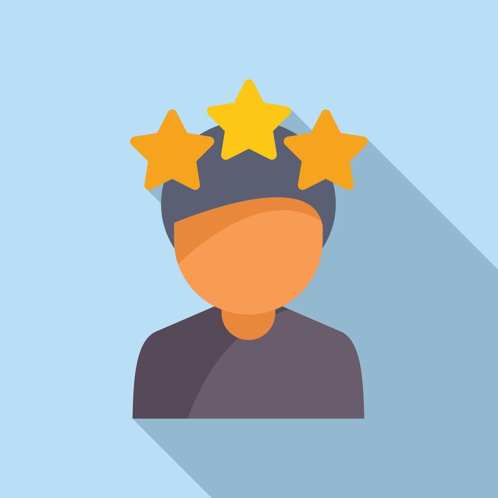 Customer satisfaction icon with three stars vector