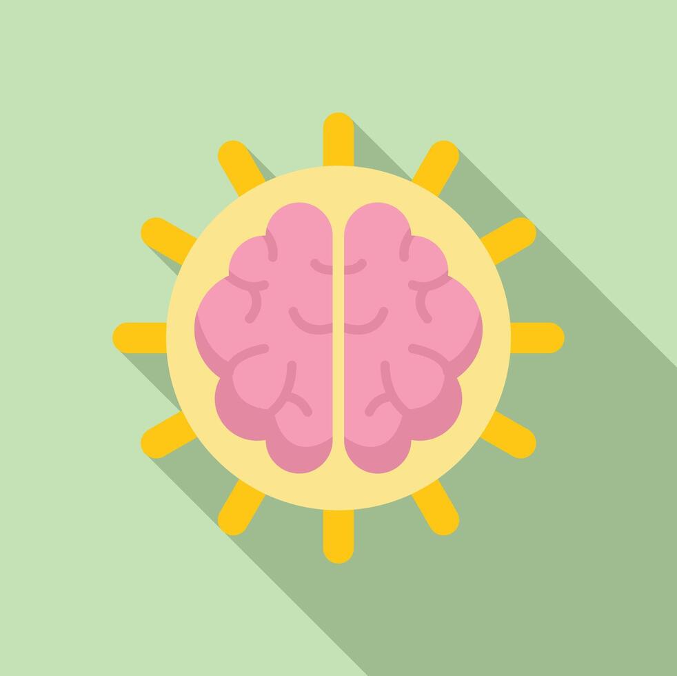 Creative brain lightbulb concept illustration vector
