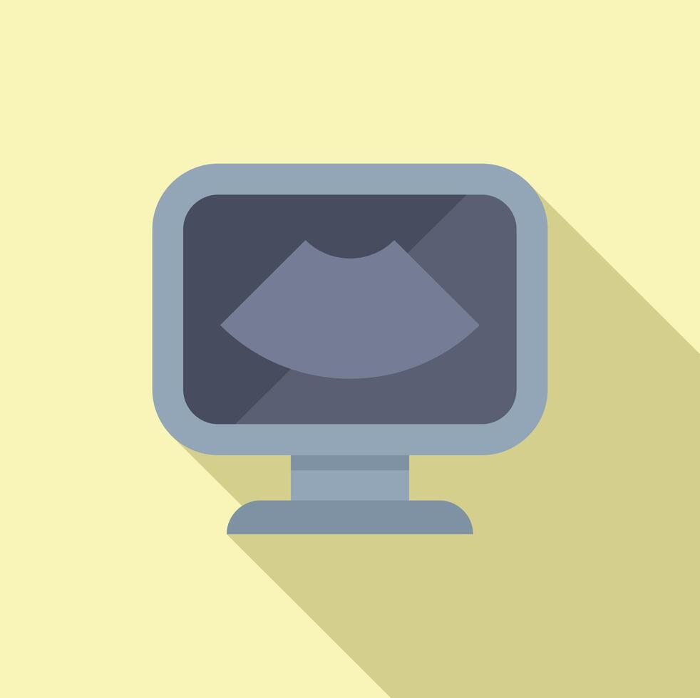 Flat icon design of a computer monitor with a kiss vector