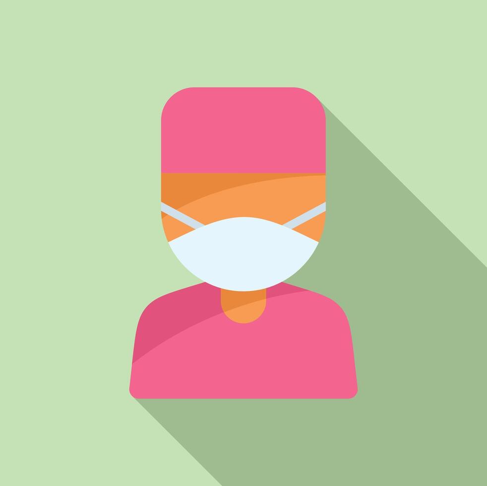 Flat design icon of person wearing a mask vector