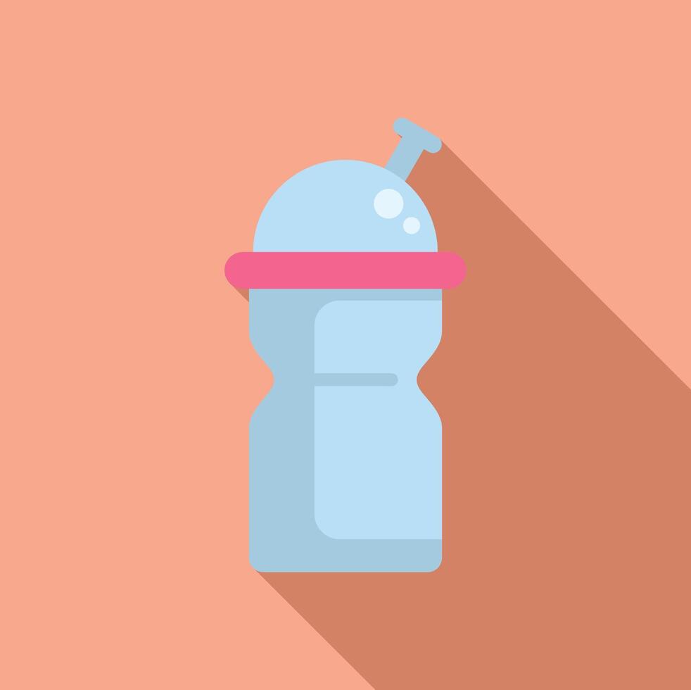 Flat design sports water bottle icon vector