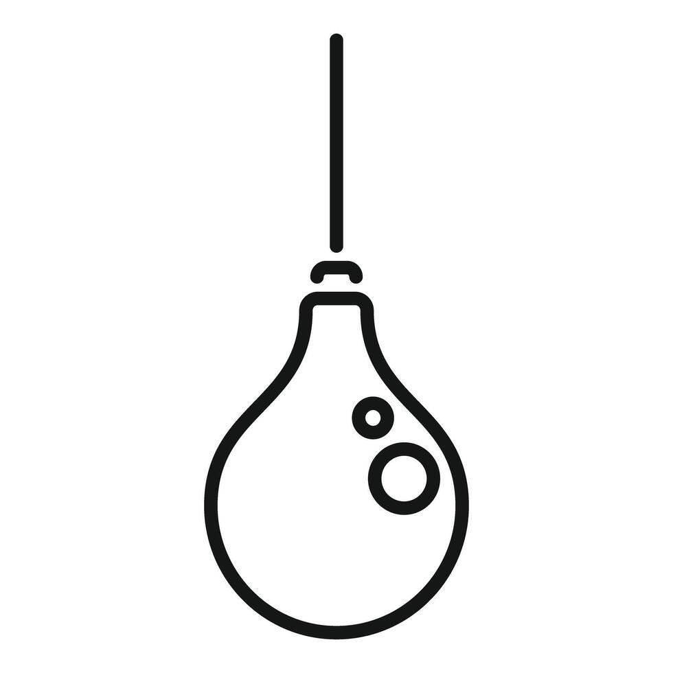 Line art illustration of a laboratory flask vector