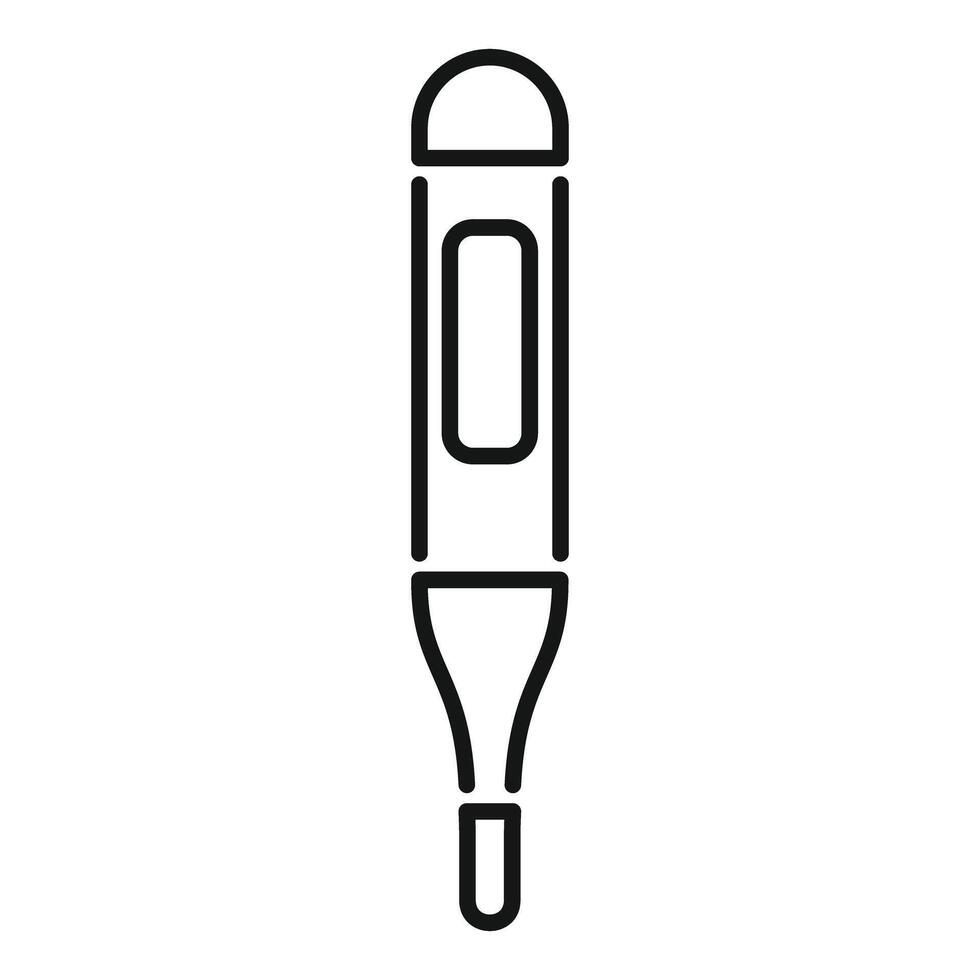 Black line art of a dropper tool icon vector