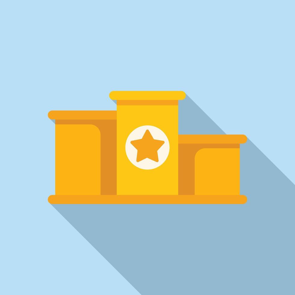 Golden trophy on blue background vector