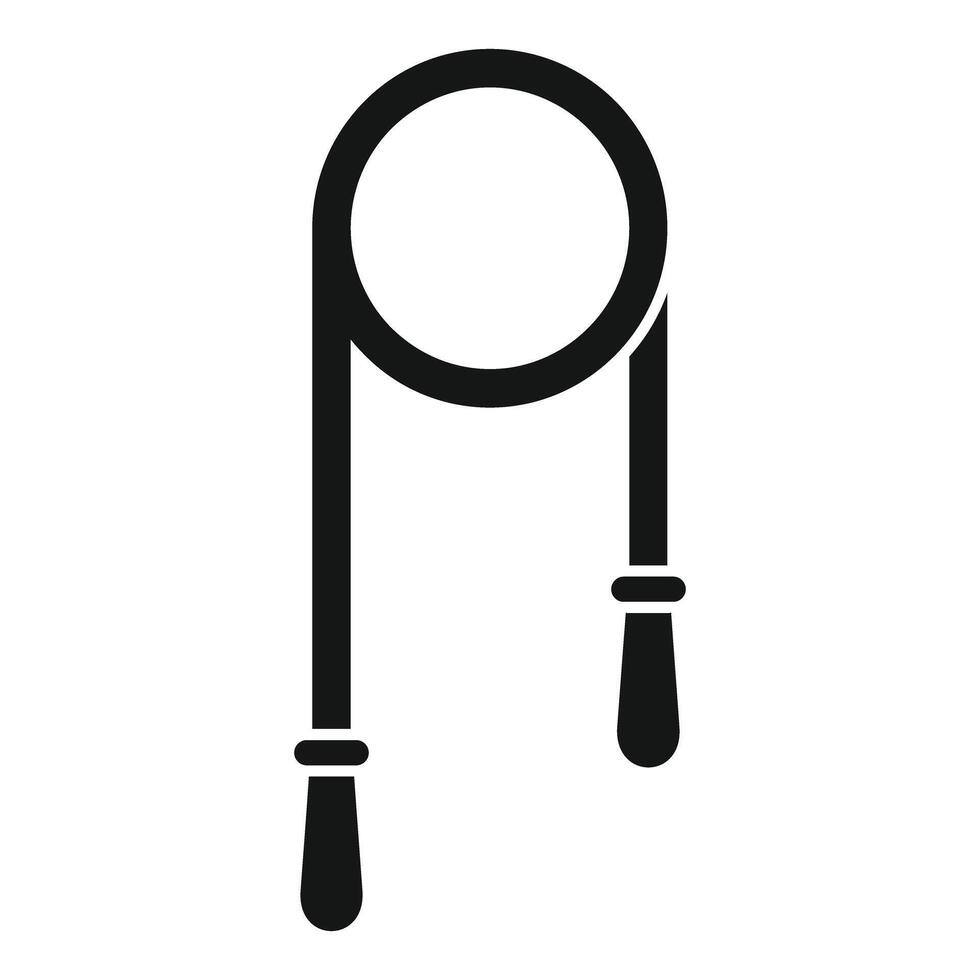 Black silhouette of a jump rope icon vector