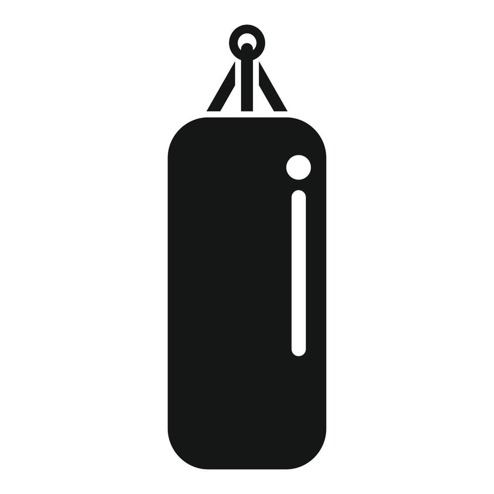 Black silhouette of a punching bag vector