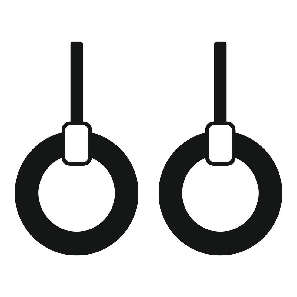 Gymnastic rings icon on white background vector