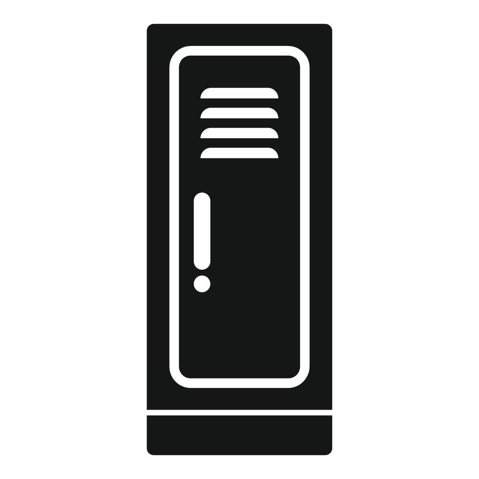 Exclamation mark inside smartphone silhouette icon vector