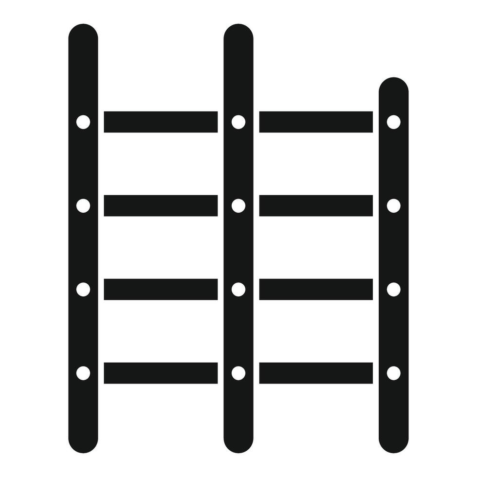 icon of railway tracks vector