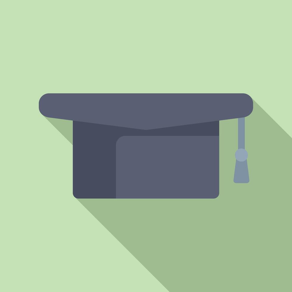 Flat design graduation cap icon vector