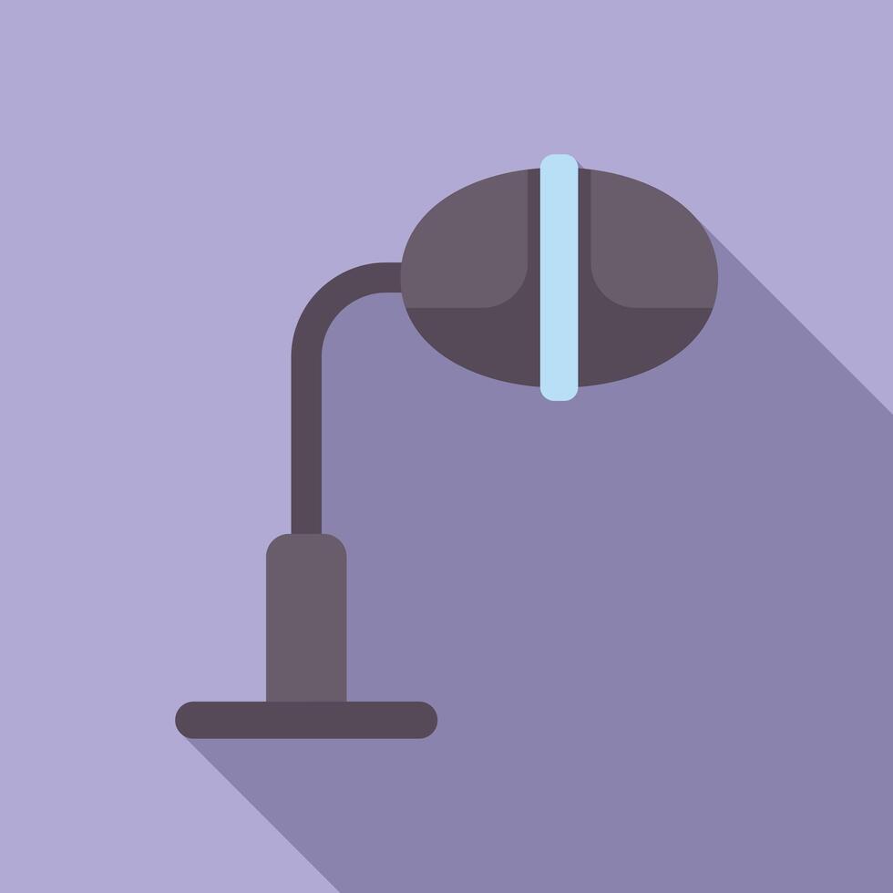 graphic of a modern minimalist desk lamp with a purple background vector