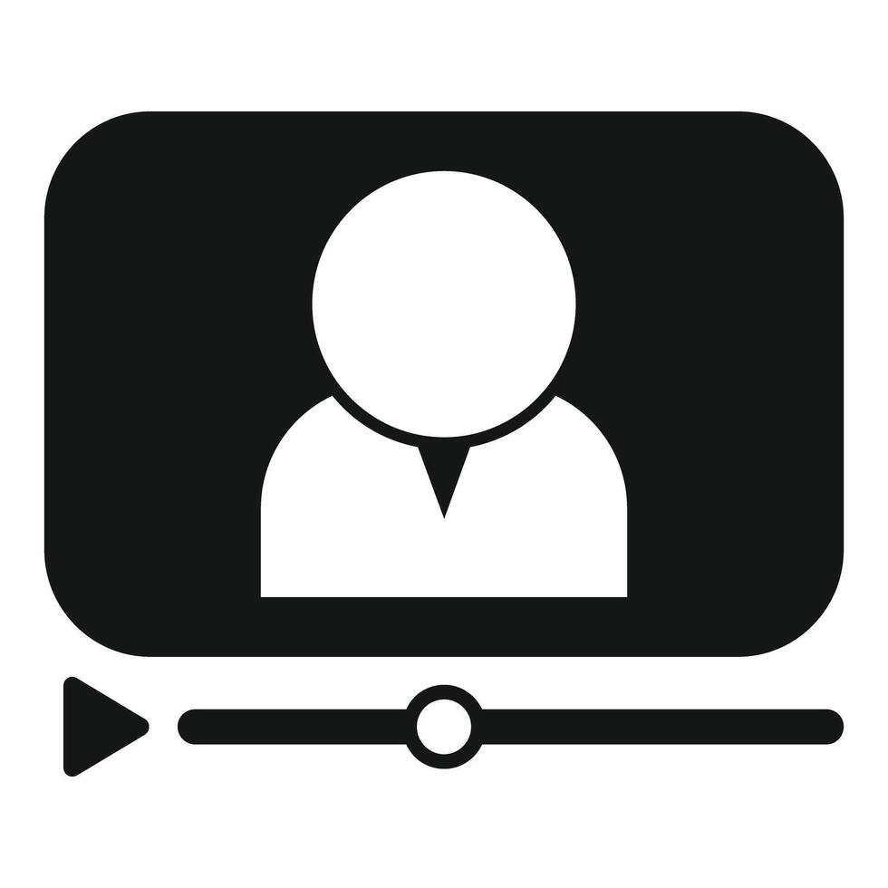 player showing businessman giving presentation icon vector