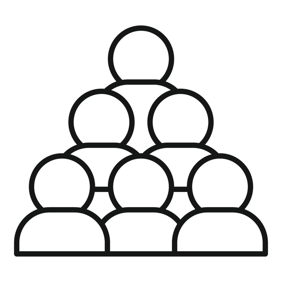 Group of people forming a pyramid for teamwork concept vector