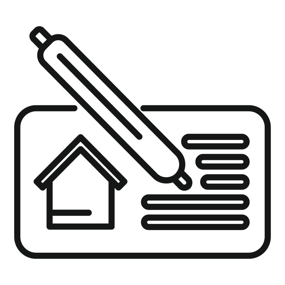 Architect drawing a house plan with a pen on a technical drawing vector