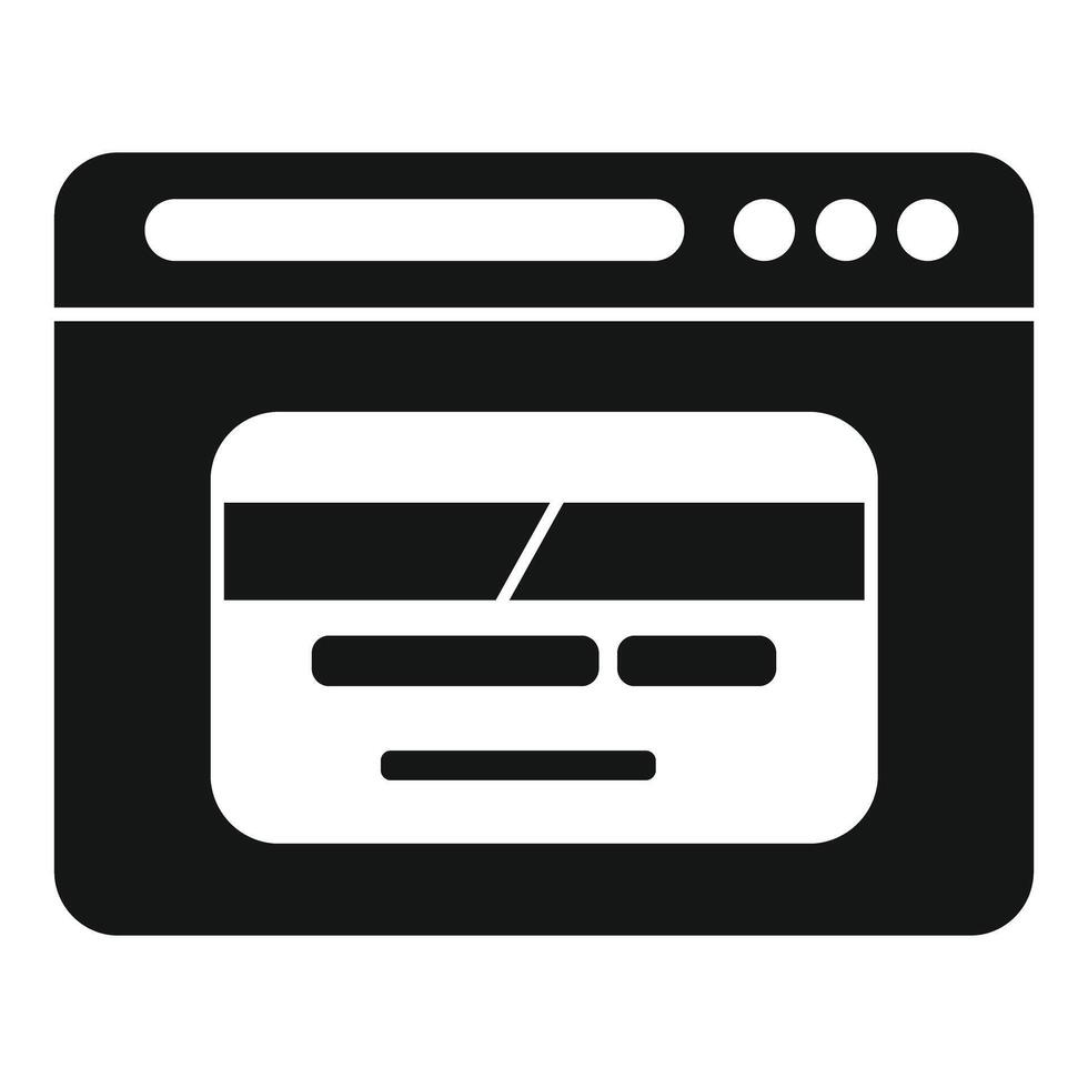 Web page template displaying basic layout with header, content section and footer vector