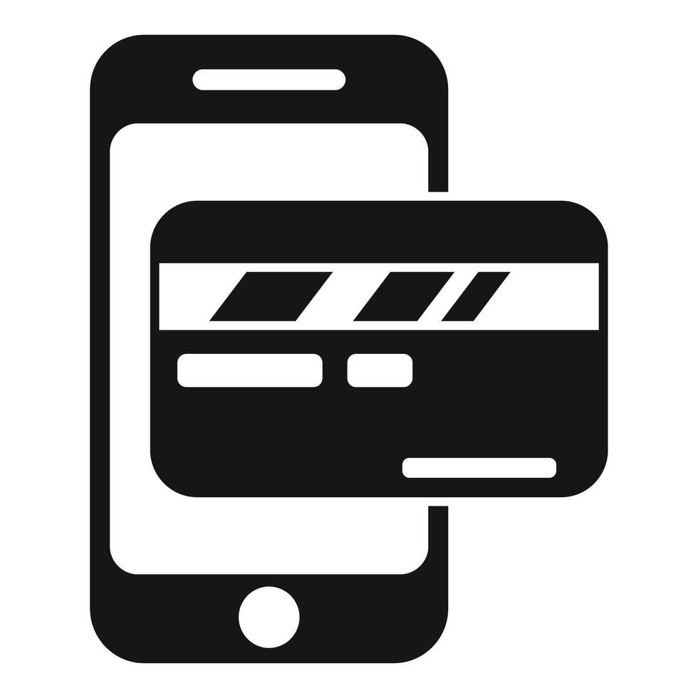 Smartphone showing online banking payment system vector