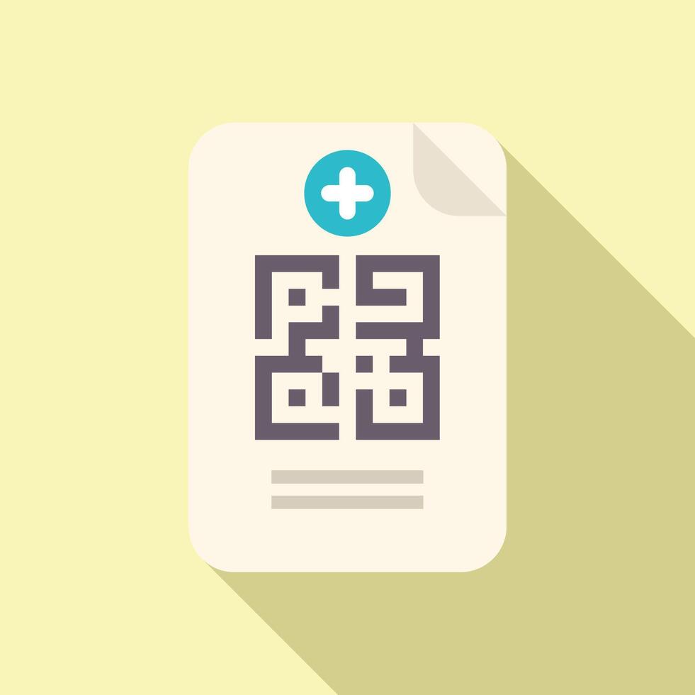 Online medical consultation using qr code for appointment vector