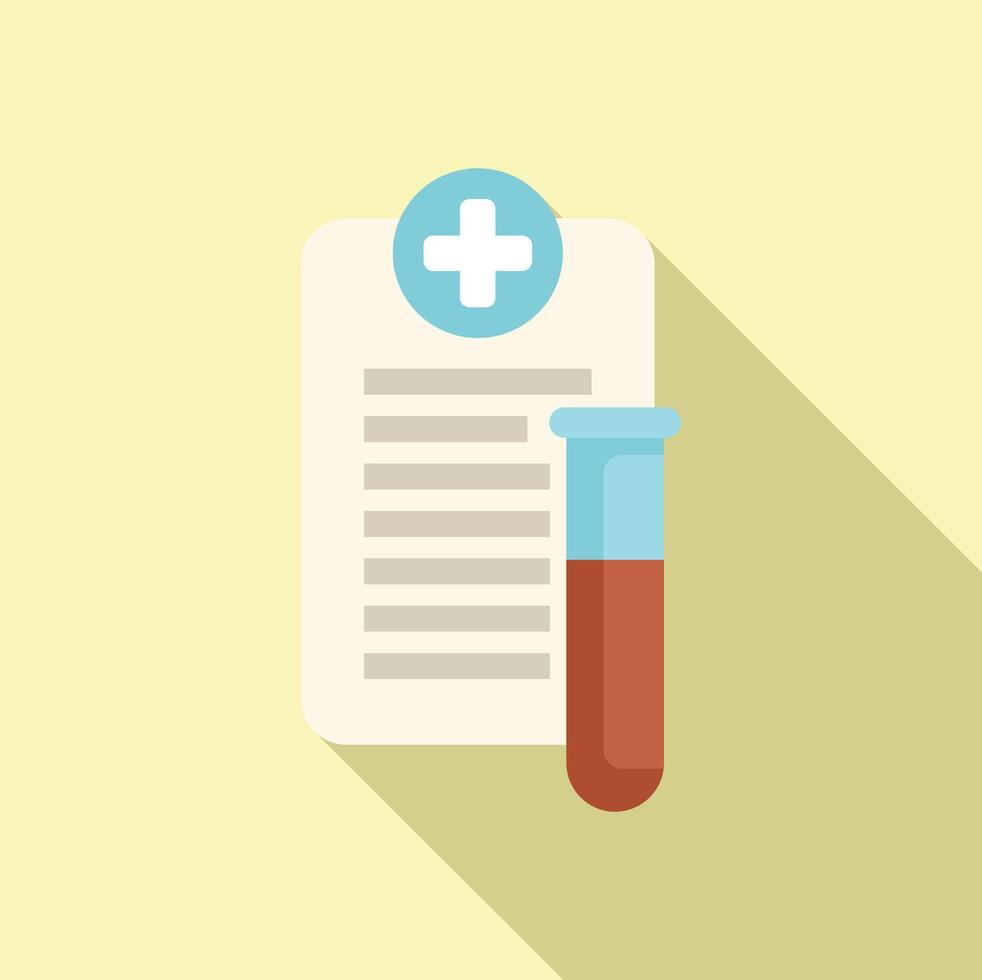 Blood test result icon showing positive test result vector