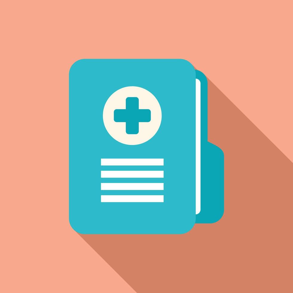 Medical record folder representing healthcare and patient information vector