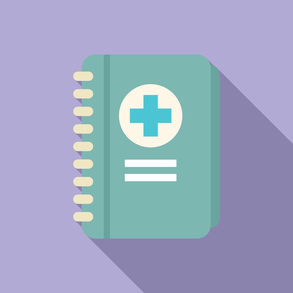 Medical record book representing healthcare and patient information vector