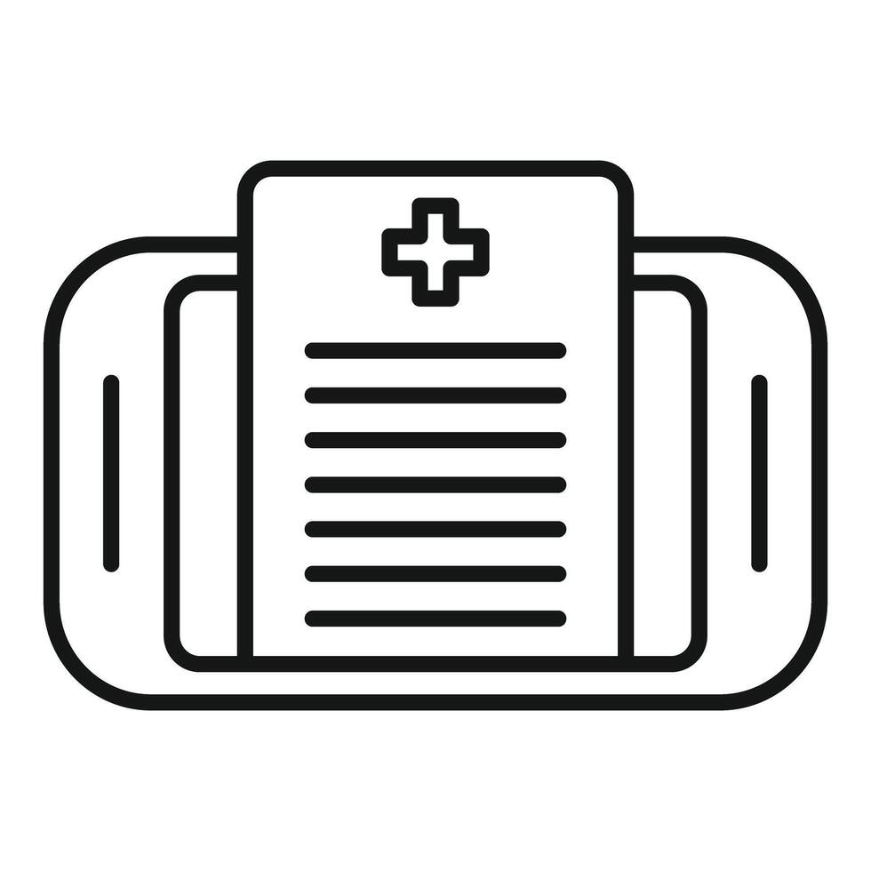 Online medical report with smartphone showing electronic prescription vector