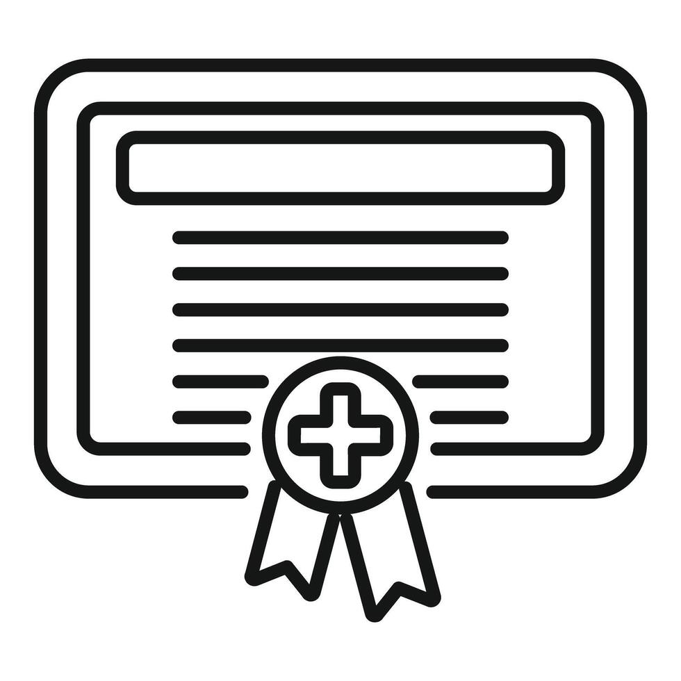 Medical license awarding outstanding physician with board certification vector