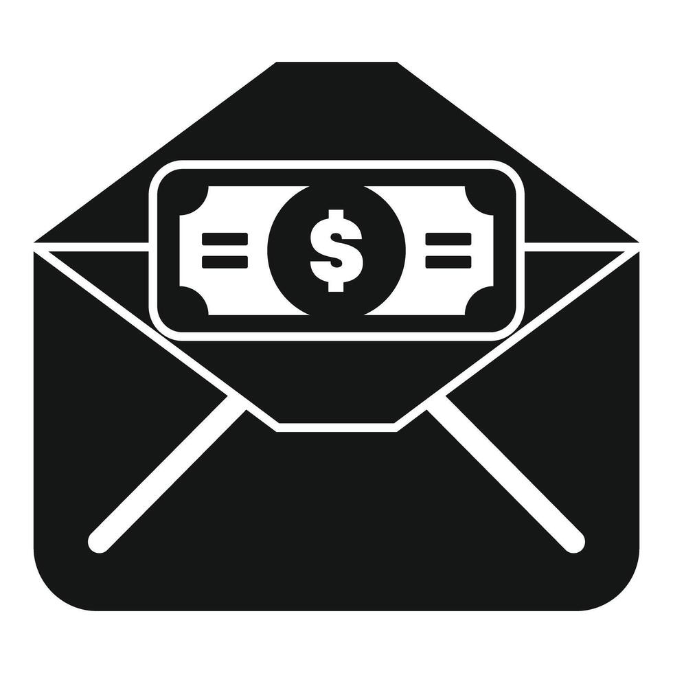 Sending money dollar bill envelope finance payment sending cash vector