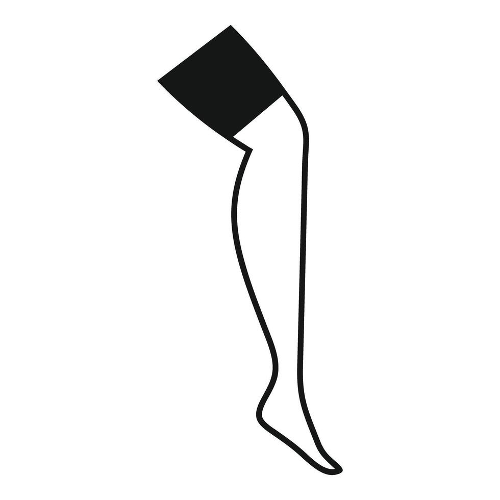Woman leg standing on tiptoe icon simple style vector