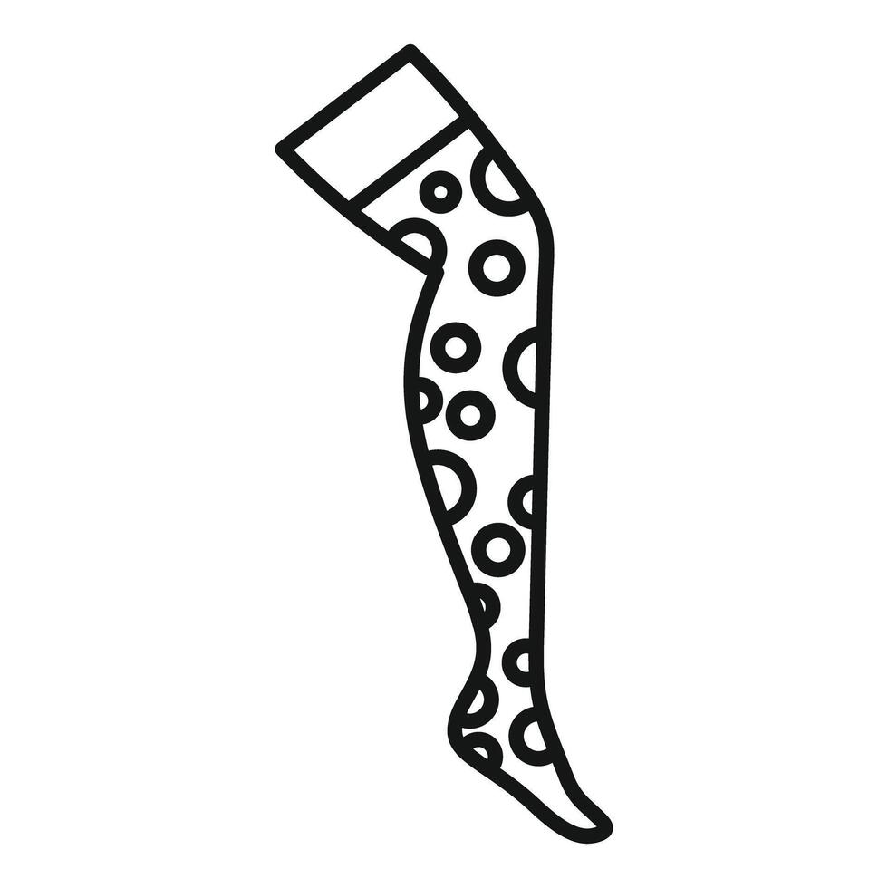 Polka dot stockings showing fashionable style vector