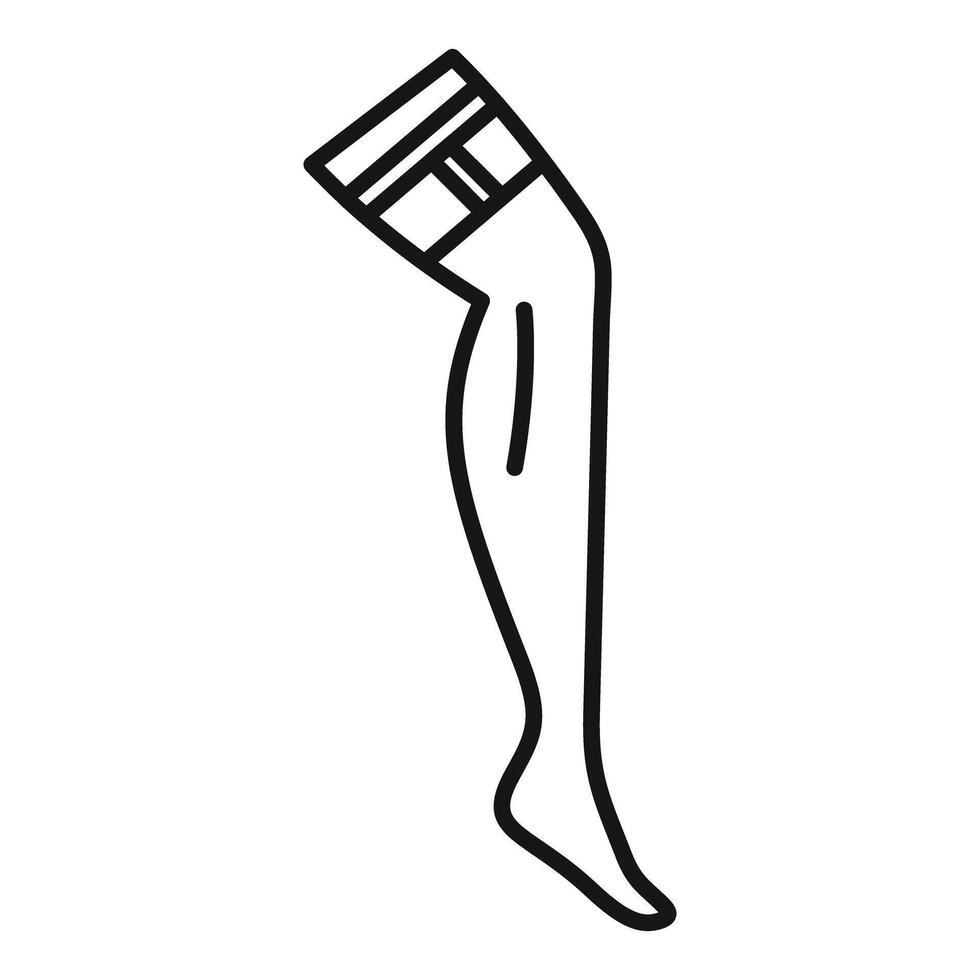 Line icon of a woman leg with varicose veins vector