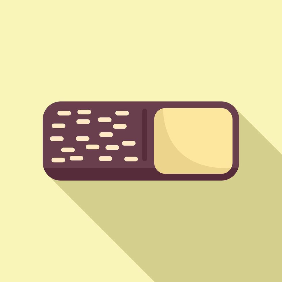 Old mobile phone with buttons displaying blank screen isolated on background vector