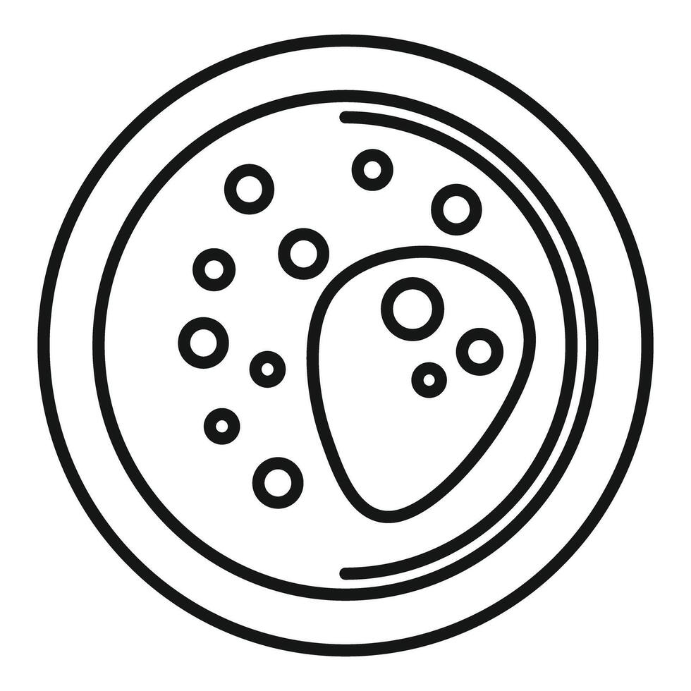 Petri dish analysis showing bacteria growing in a biology laboratory experiment vector
