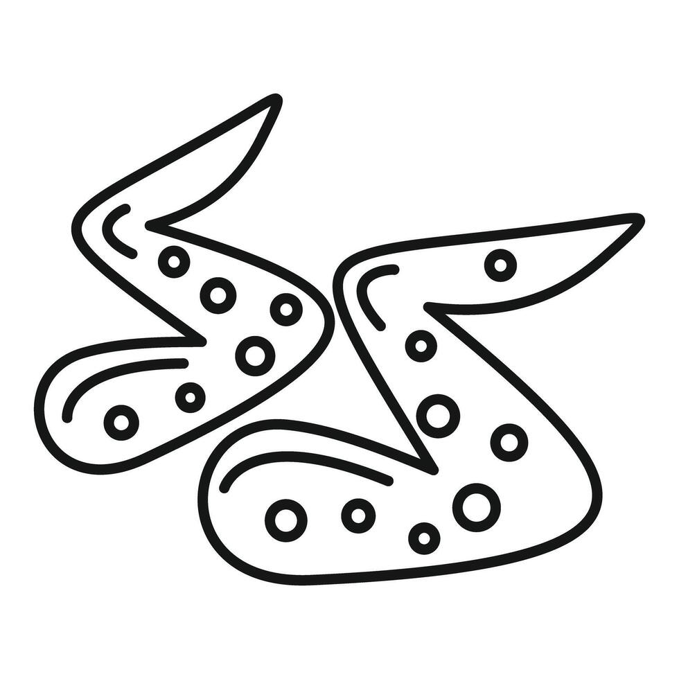 Two chicken wings drawing for menu design vector