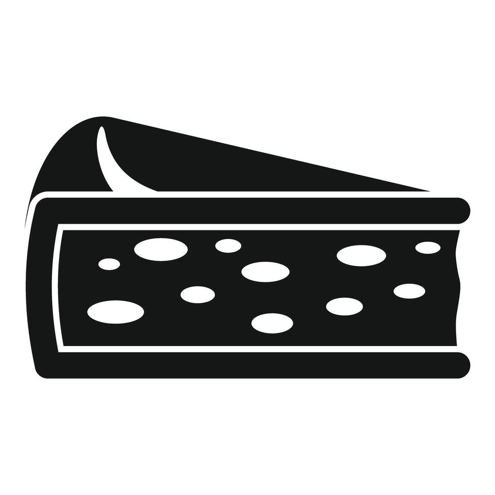 Piece of cheese with holes icon showing dairy product vector