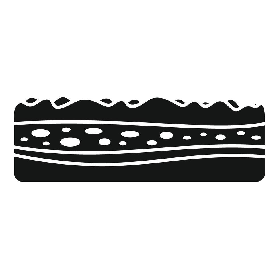 Ground layers showing different textures and materials vector