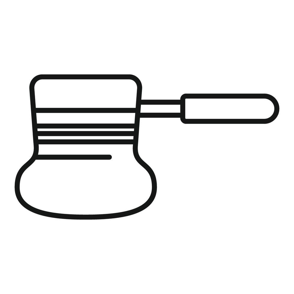 Traditional turkish coffee pot making icon showing authentic turkish coffee preparation vector