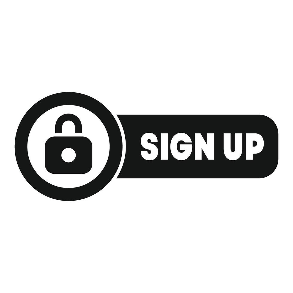 Sign up icon showing registering new account vector