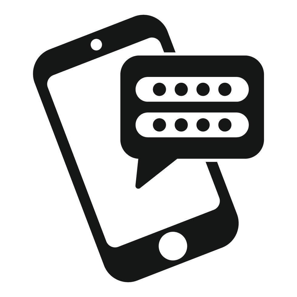 Smartphone showing password request notification vector