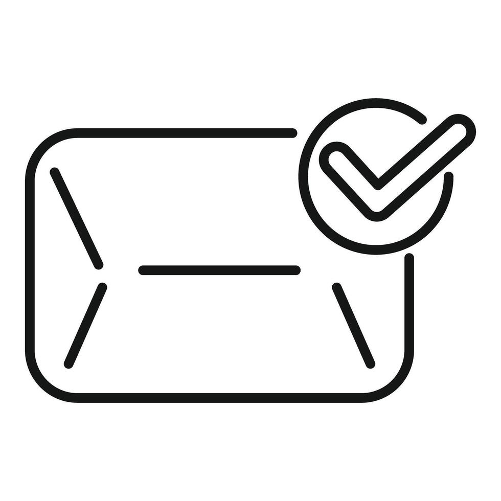 Envelope with check mark showing email marketing concept vector