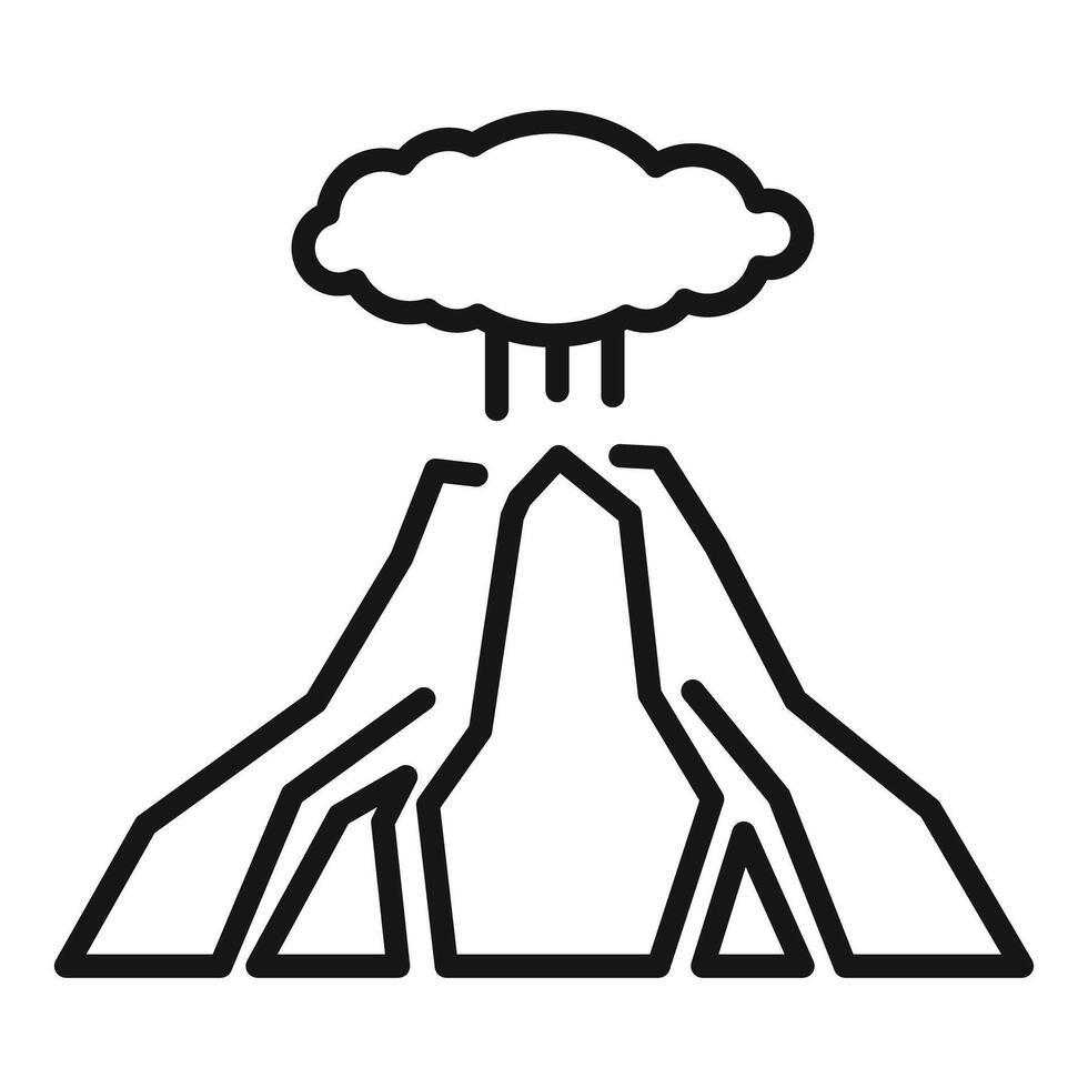 Volcano erupting with ash cloud, a symbol of nature's power vector