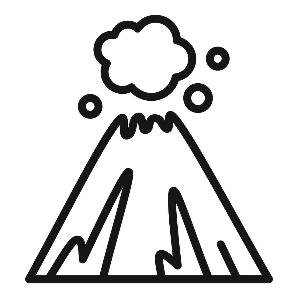 Volcano erupting smoke and ash from its crater vector