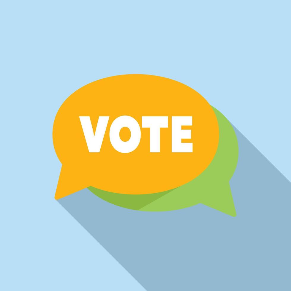 Voting concept with speech bubble encouraging people to vote in elections vector