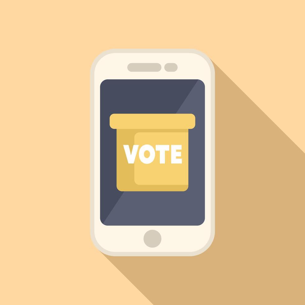 Online voting concept showing ballot box on smartphone screen vector