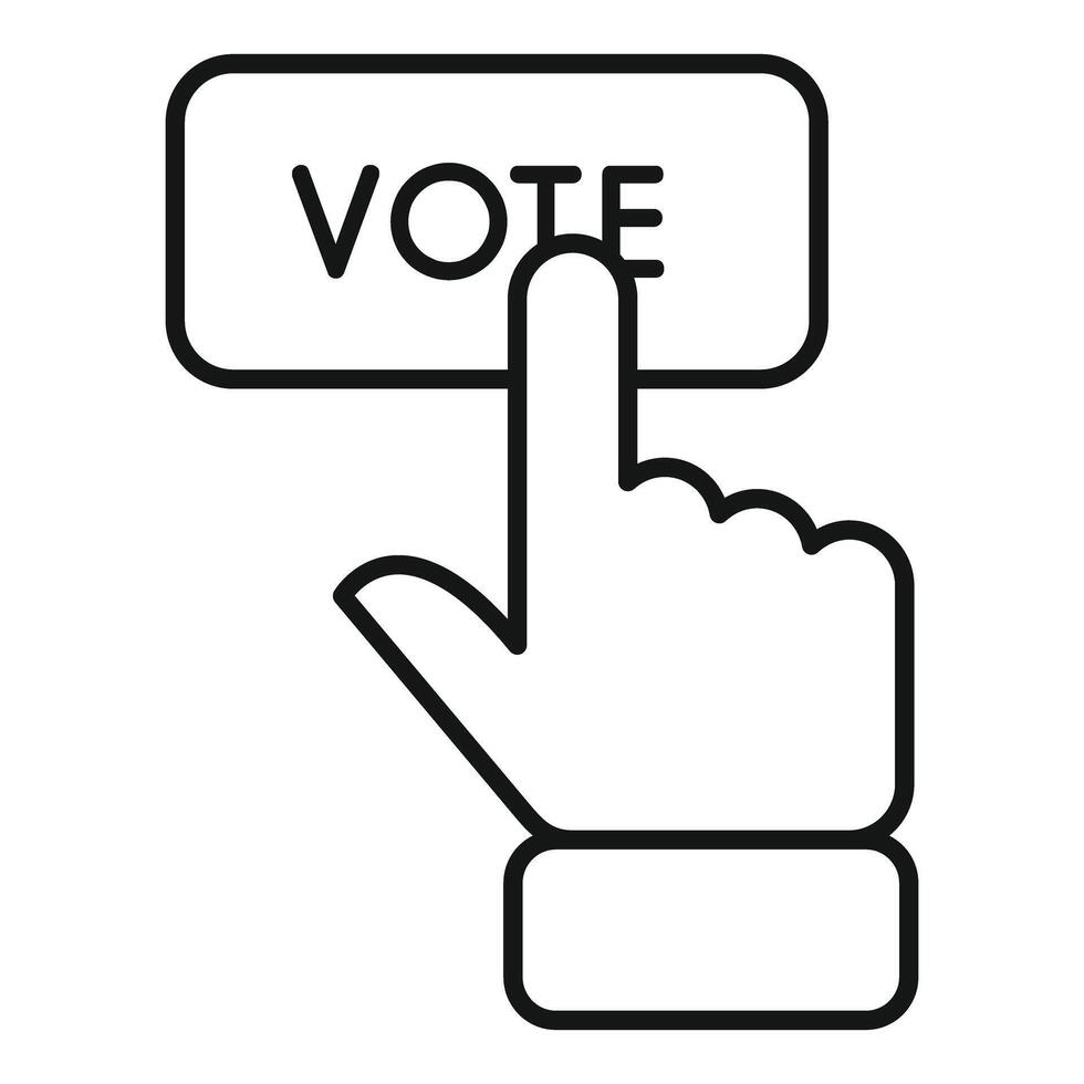 Hand clicking vote button online voting concept vector