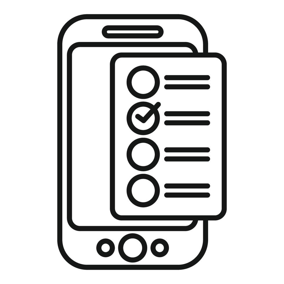 Smartphone showing checklist for task management and productivity vector