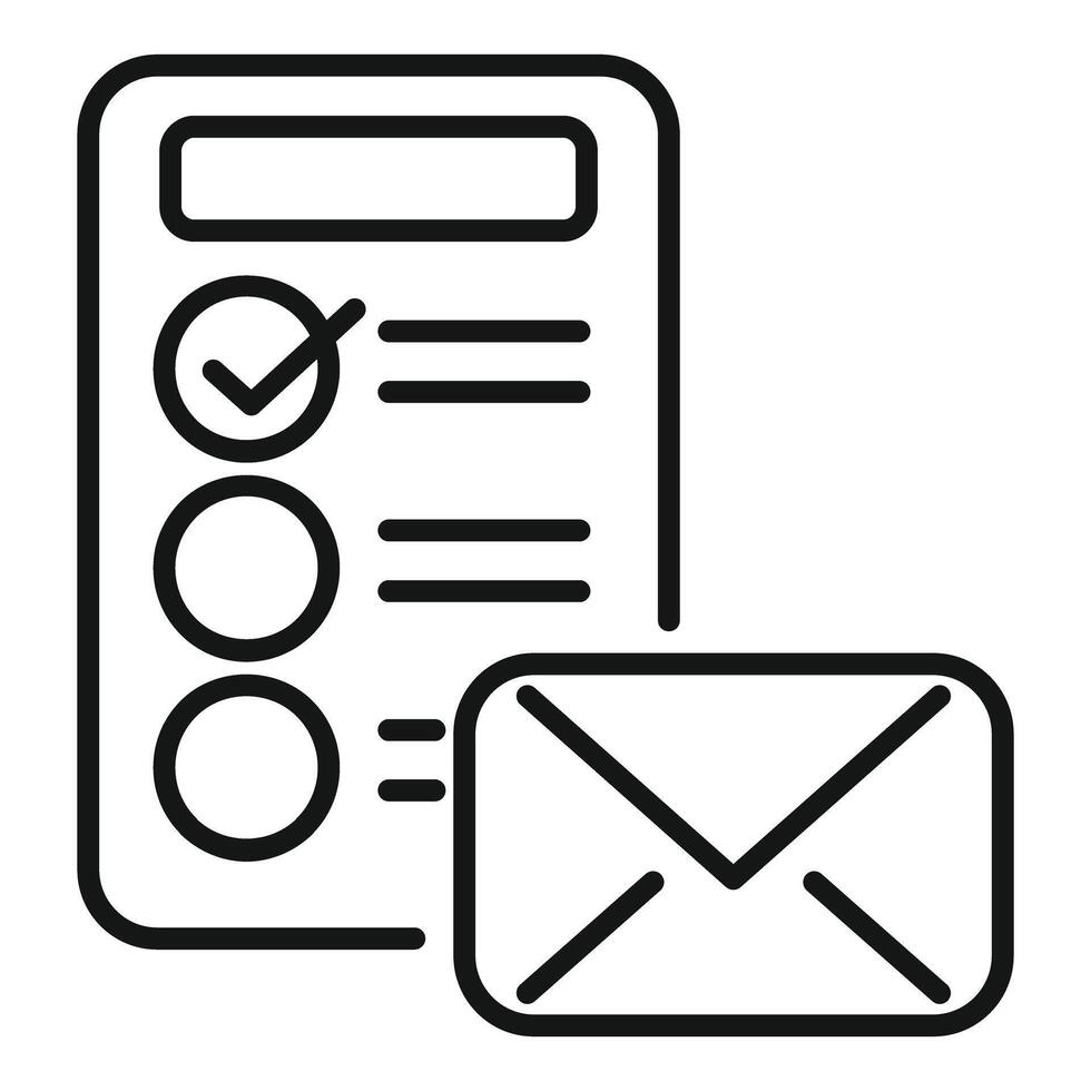 Online survey sending email marketing campaign icon vector