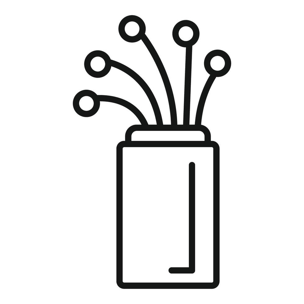 Optic fiber cable connecting to server icon showing network connection vector