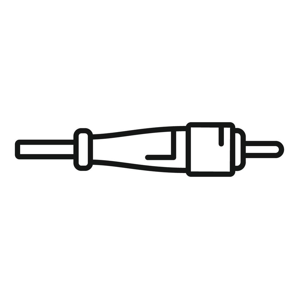 Audio jack icon showing connection and sound vector